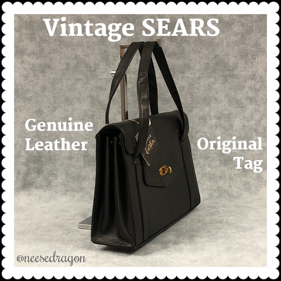 Vintage Sears Leather Satchel - Picture 2 of 7